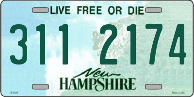 NH license plate 3112174