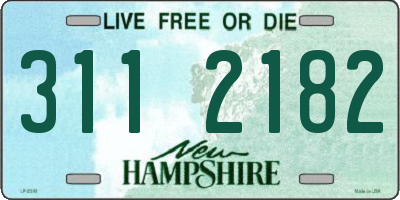 NH license plate 3112182