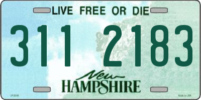 NH license plate 3112183