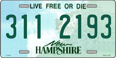 NH license plate 3112193