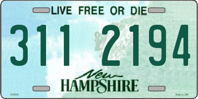 NH license plate 3112194