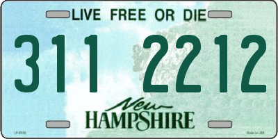 NH license plate 3112212
