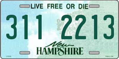 NH license plate 3112213