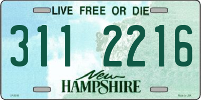 NH license plate 3112216