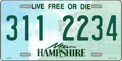NH license plate 3112234