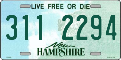 NH license plate 3112294