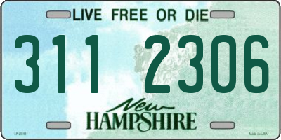 NH license plate 3112306