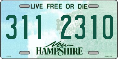 NH license plate 3112310