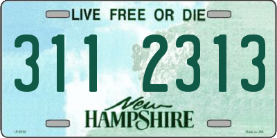 NH license plate 3112313