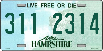 NH license plate 3112314