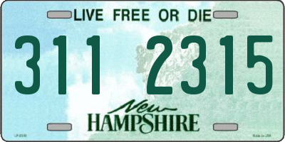 NH license plate 3112315