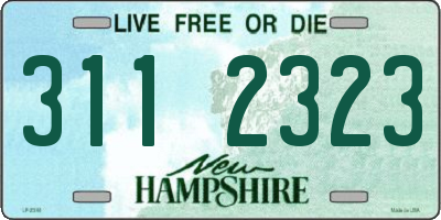 NH license plate 3112323