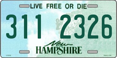 NH license plate 3112326