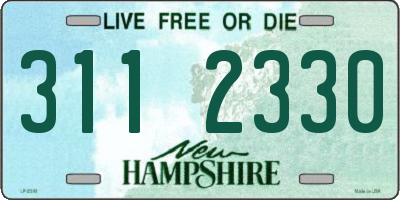 NH license plate 3112330