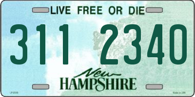 NH license plate 3112340