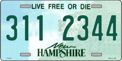 NH license plate 3112344