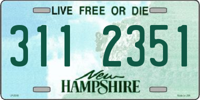 NH license plate 3112351