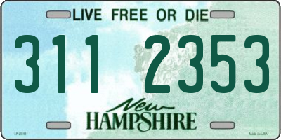 NH license plate 3112353