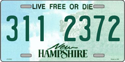 NH license plate 3112372