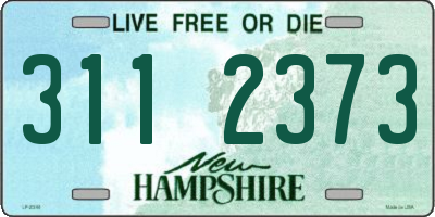 NH license plate 3112373