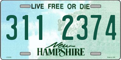 NH license plate 3112374