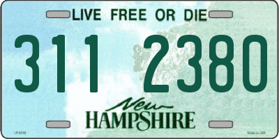 NH license plate 3112380
