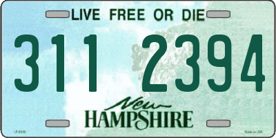 NH license plate 3112394