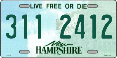 NH license plate 3112412