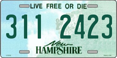 NH license plate 3112423