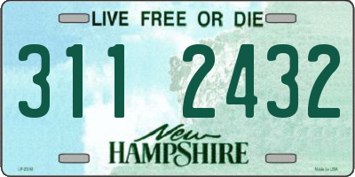 NH license plate 3112432