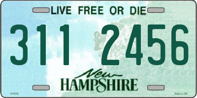 NH license plate 3112456