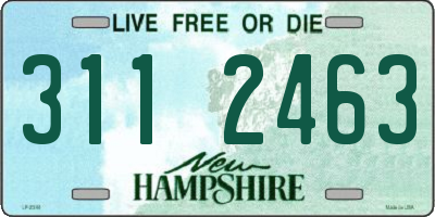 NH license plate 3112463