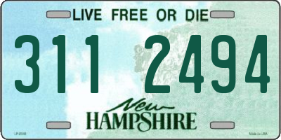 NH license plate 3112494