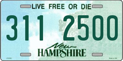 NH license plate 3112500