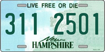 NH license plate 3112501