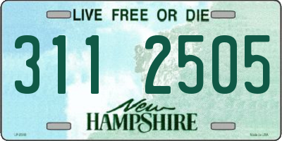 NH license plate 3112505