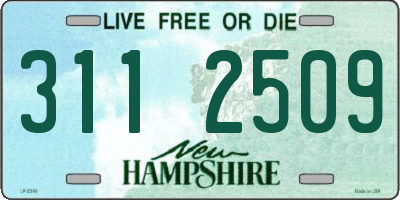 NH license plate 3112509