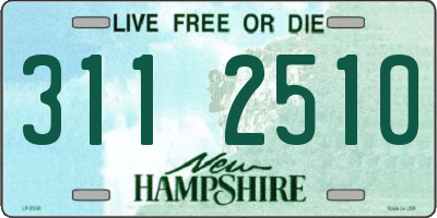 NH license plate 3112510