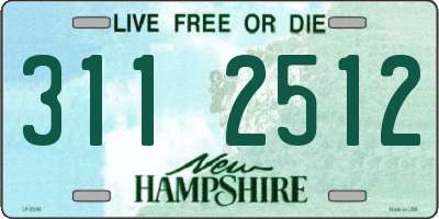 NH license plate 3112512