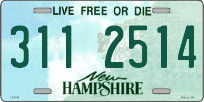 NH license plate 3112514