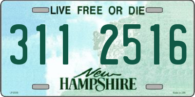 NH license plate 3112516
