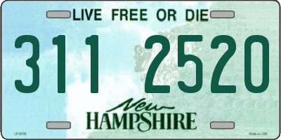 NH license plate 3112520