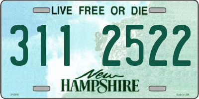 NH license plate 3112522