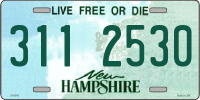 NH license plate 3112530