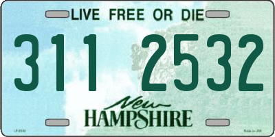 NH license plate 3112532