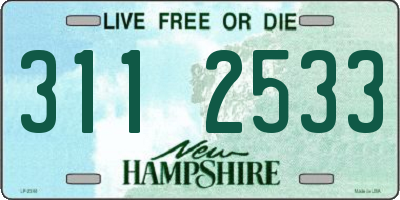 NH license plate 3112533