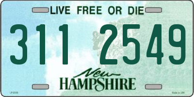 NH license plate 3112549