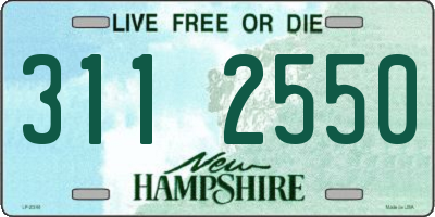 NH license plate 3112550