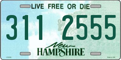 NH license plate 3112555