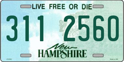 NH license plate 3112560